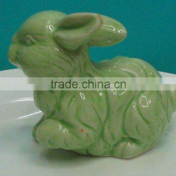 lovely ceramic cruet color rabbit salt and pepper shaker