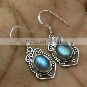 Moonlight Majesty Blue Labradorite 925 Sterling Silver Earring