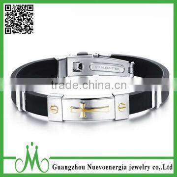 Most Fashion Chain Silicone Rubber Bracelets for Sports