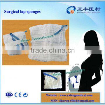 2015 high quality prewashed lap sponge for hospital surgical use