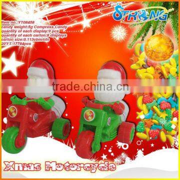 Xmas Pull Back Moto Toys Candy