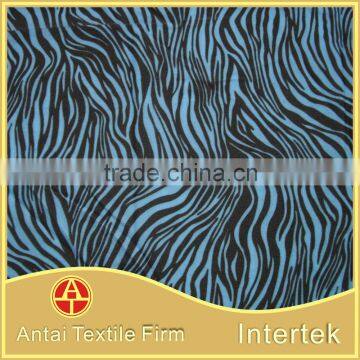 Leopard transfer printing paper on knitting polyester lycra underwear fabric