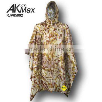 Digital Desert Camo Cape Military Raincoat With Ground Sheet And Tents Purpose