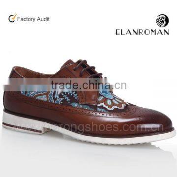 Brogue style leather shoes formal wingtip shoes for men in Guangzhou china                        
                                                                                Supplier's Choice