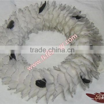 Wholesale Craft Feather Circle Cock Feather And Ostrich Feather Rnament For Wedding And Christmas Decoration