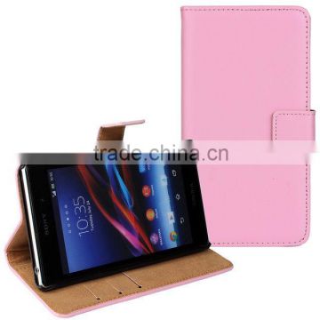 Fashion Stand Real Leather cover case for Sony Xperia Z2 L50w