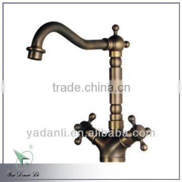 high body double handle bronze kitchen faucet 6905