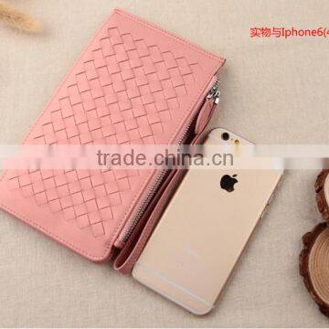 Korea Style Women Leather Pink Wallet Credit Card Holder Quality Choice photo-3