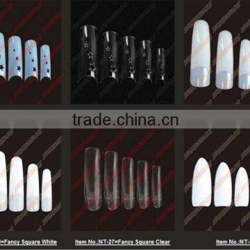 Fancy Cover French White/Nature acrylic nail tips wholesale+NT-63/61+500pcs/bag,100pcs/box