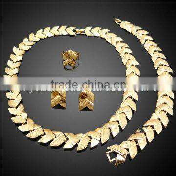 upmarket gold plating jewelry sets for dinner parry ,banquet gold jewelry sets