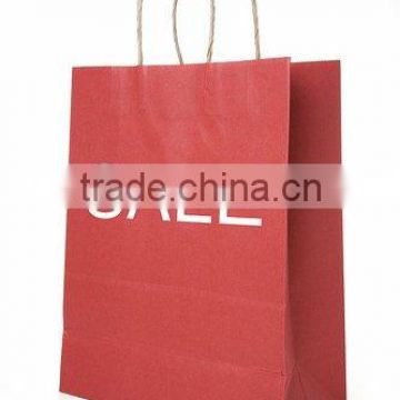 2015 off set white kraft shopping paper bag