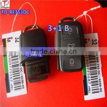 Tongda Key High Quality 2button Remote Key 433mhz ( 1JO 959 753 AG V5 ) for VW photo-2