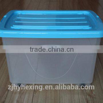 PP plastic storage basket with wheel