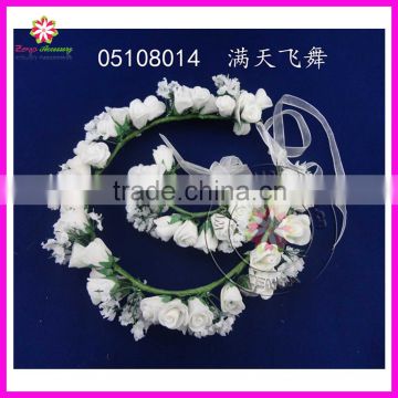 Handmade Flower Wreath and Wedding Bridal Hair Accessories Flower Garland