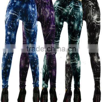 women with underclothes photos latex rubber black spandex galaxy print leggings