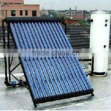 Split pressurized heat pipe solar water heater