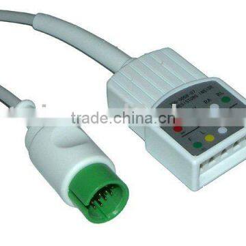 Compatible Spacelabs 5-Ld ECG trunk cable