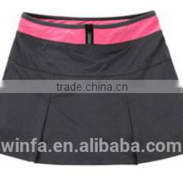 custom made ladies short cotton black sport skirt