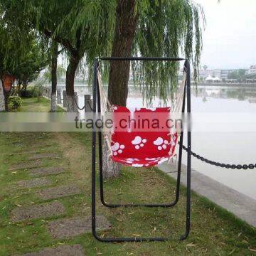 Foldable Single Seat Hanging Rope Swing Chair With Stand