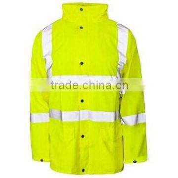 reflective raincoat with high reflective with zipper