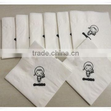 hot sale good quality 1/4 fold customized dinner paper napkin with logo printed