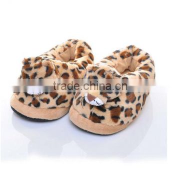 Funny Comfortable Stuffed Animal Plush Leopard Home Slippers