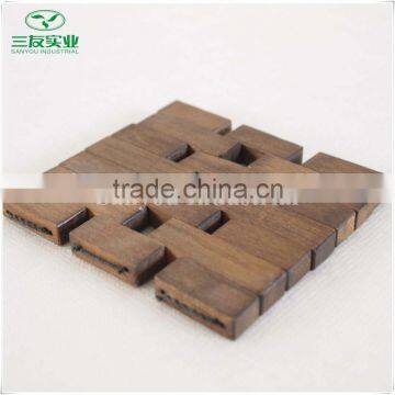 China alibaba bulk Bamboo Coaster Cup Mat