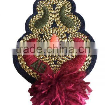 Tassels gold embroidery sew on patches