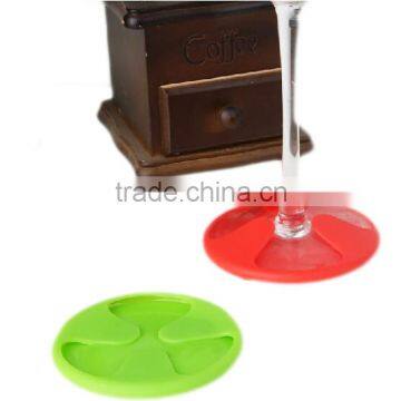 Cheap Goblet Cup Mat Silicone Pads Wine Glasses Mark Colorful Coasters Kitchen Tools photo-5