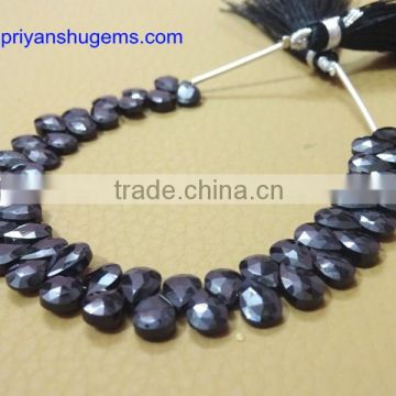 Black Spinel Faceted Pear