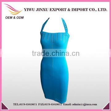 Oem 2016 New Design Latest Fashion Lady Halter Dress