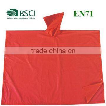 square pvc poncho with print for girls