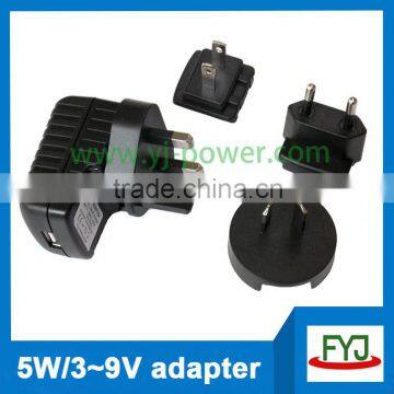 wholesale cellphone charger 5v 2.5a with multi eu us au uk plug
