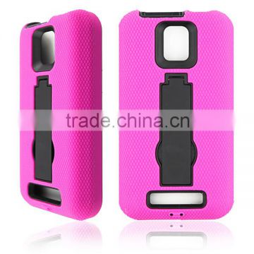 Shockproof kickstand rubber hybrid case cover for ZTE V8000