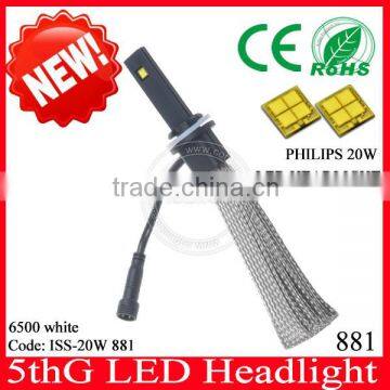 Fanless headlight type and led lamp 881/9004/h1/h3/h4/h7 auto headlight head lamps