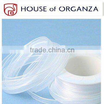 White Polyester/Nylon Organza Ribbon