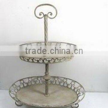 2-tier planter holder/flower holder & stand/tray