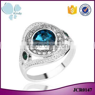 One Dollar Shop Fashion Jewelry Crystal Rhinestone Zin Alloy Ring for Girls photo-2
