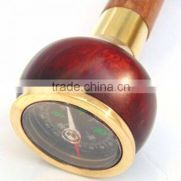 Stylish Wooden Walking Stick/Brown Color Compass Walking Canes/Antique Walking Stick Wk1107 photo-5