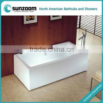 SUNZOOM UPC/cUPC certified square bathtub free standing, square bath tub, vertical bathtub