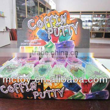 Factory supplier wholesale Crystal Coffin putty with dinosaur frog spider lizard alien crystal gift crystal toy crystal ball