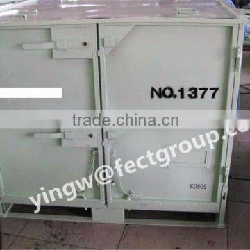 powder coated steel container used for storage& transporting synthetic rubber exporting to Japan