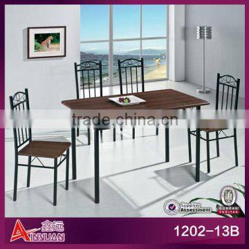 1202-13B Turkish style wrought iron restaurant 4 seaters dining table & chairs