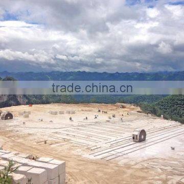 Beige light yellow marble block quarry