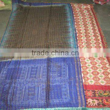 Indian Decorative Vintage Kantha Silk Throws