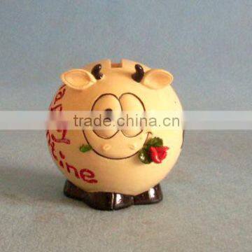 Resin cartoon cute ox money box