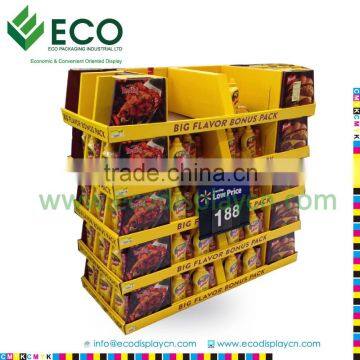 4 Side 5 Shelves POS Cardboard Pallet Display For Supermarket, Corrugated Cardboard Pallet Display