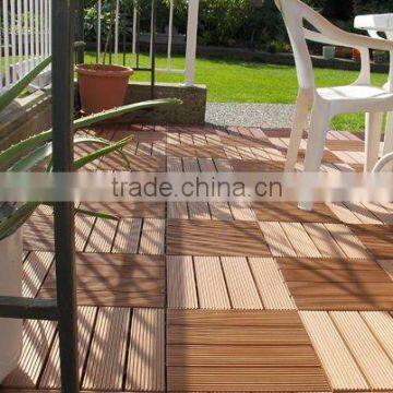 Wpc easy-install outdoor diy decking, anti-slip diy tiles.
