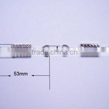 (M0579) 53mmx12mm crystal chain for napkin use