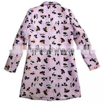 China Latest New Fashion Designs Cheap Prices Long Pink Ladies Coat for Women photo-2